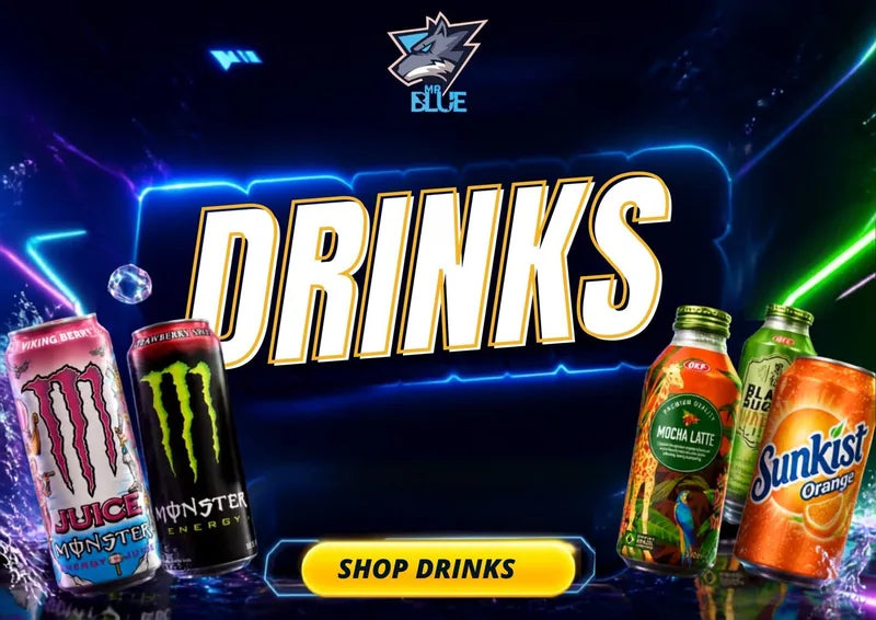 Drinks — Monster, Ramune, Sunkist and more